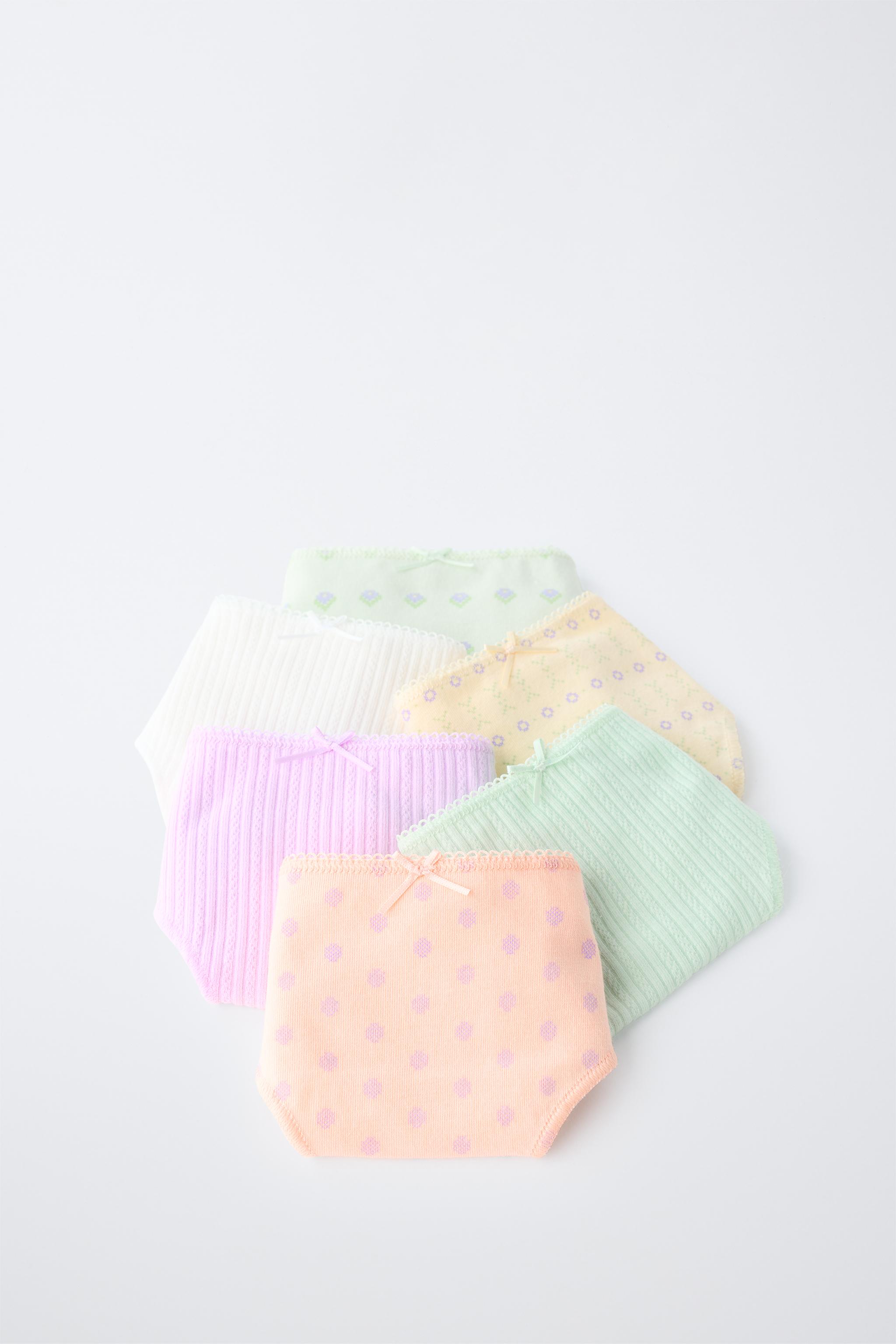6-14 ANS/ LOT DE SIX CULOTTES À FLEURS